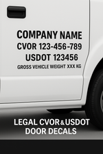 CVOR & USDOT Truck Door Decals — 24h Pickup