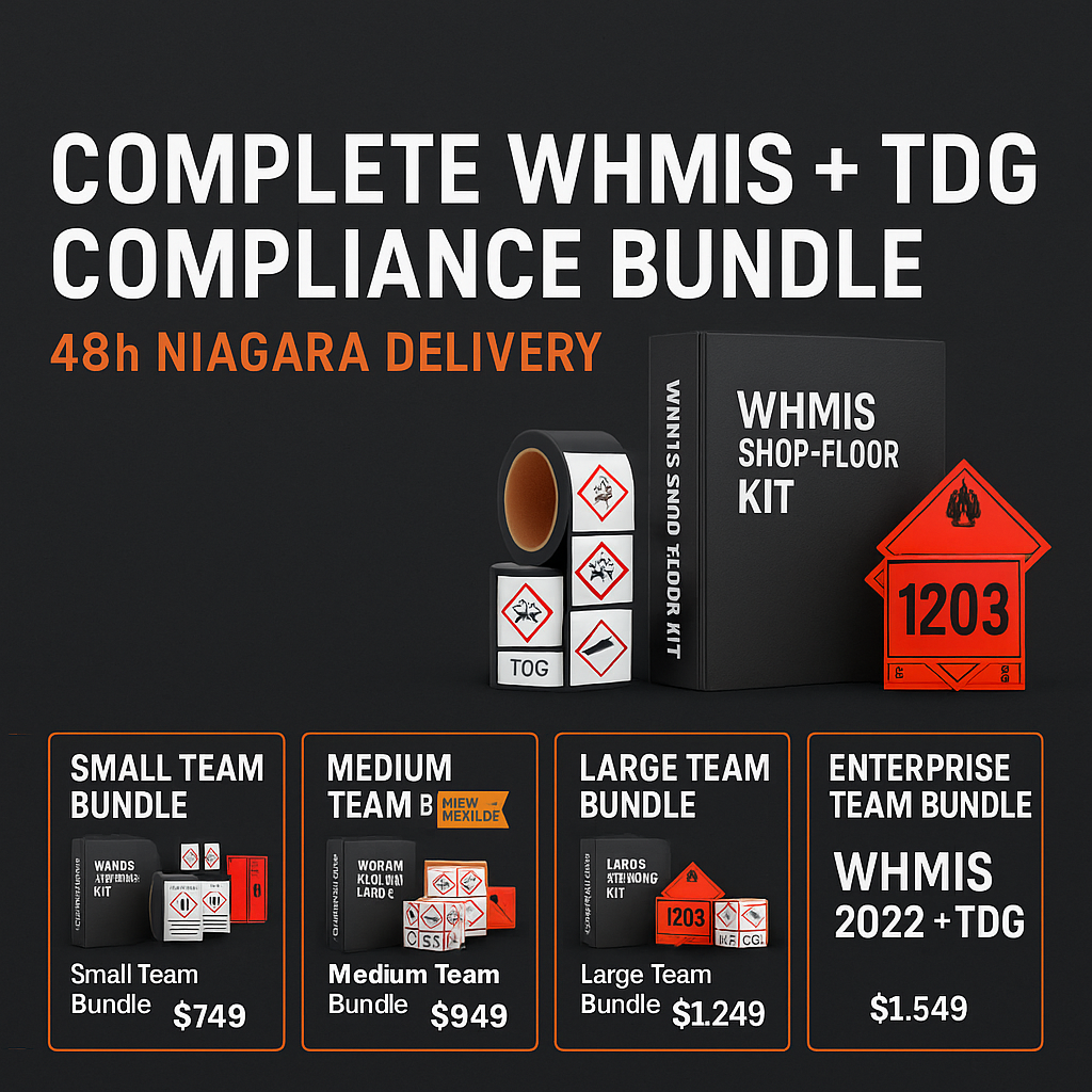 Complete WHMIS + TDG Compliance Bundle — Niagara 48h Fulfillment