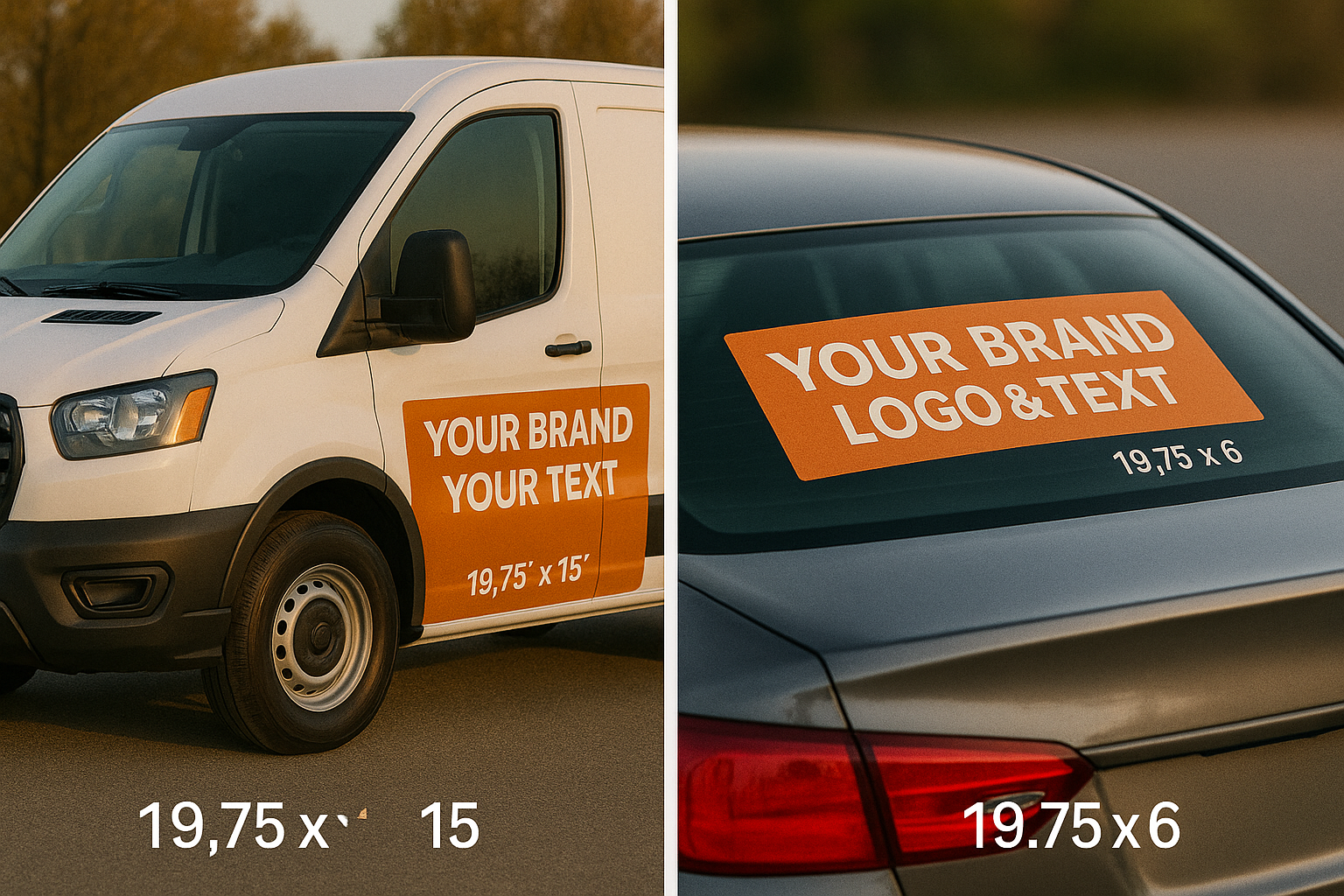 Custom Car & Truck Decal by Size