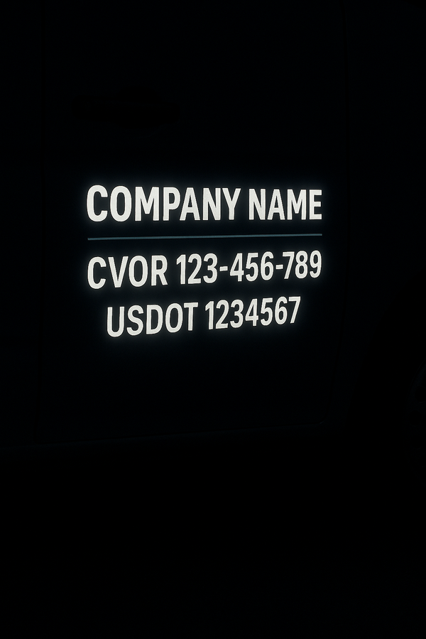 CVOR & USDOT Truck Door Decals — 24h Pickup