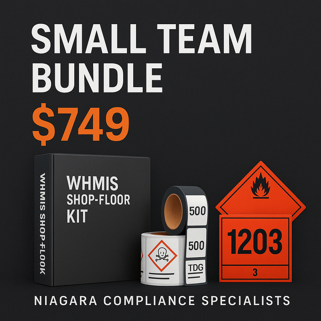Ontario compliance signage in use