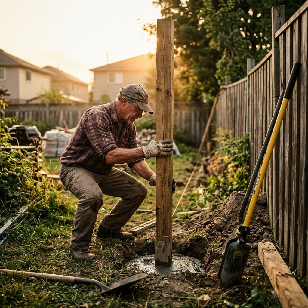 Fencing professional in Grimsby, Ontario — editorial portrait.