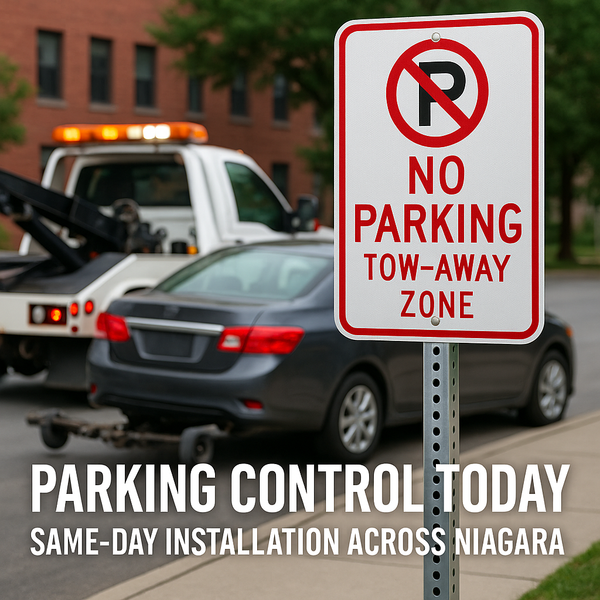 Compliance & Parking Signs — Installed Fast in Niagara