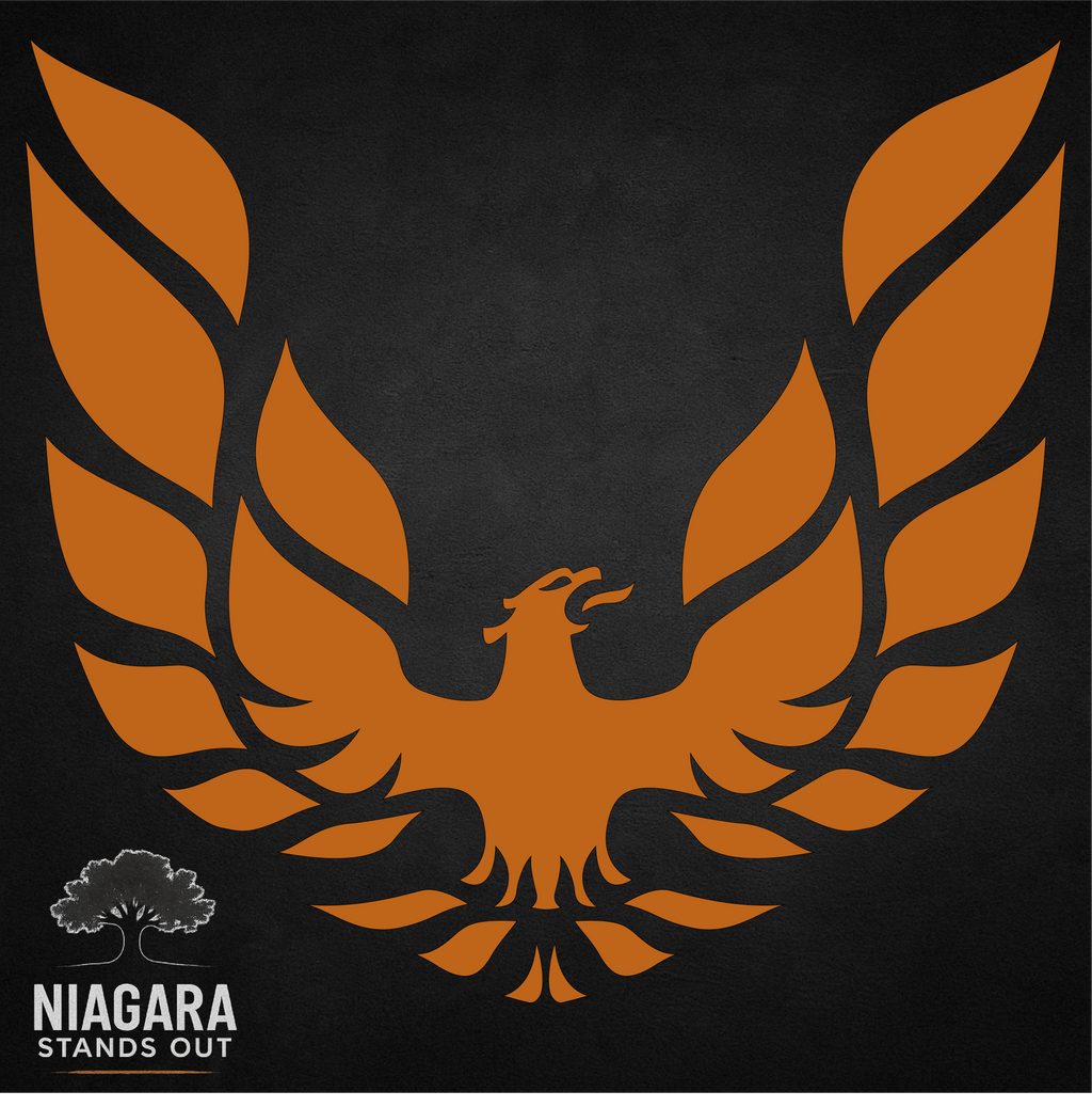 Screaming Chicken Decal 18 Inch - Large Firebird Phoenix Hood Graphics Kit Niagara Stands Out