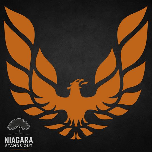 Screaming Chicken Decal 18 Inch - Large Firebird Phoenix Hood Graphics Kit Niagara Stands Out