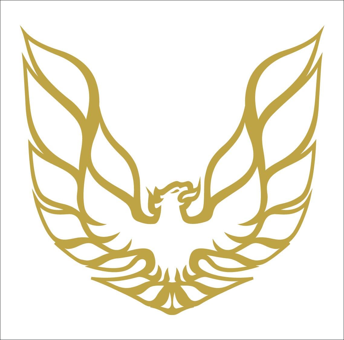 Image of Gold Phoenix Firebird Vinyl Decal - Premium Car Sticker (Multiple Sizes)