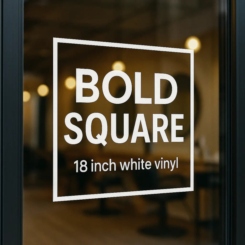 Custom Door & Window Decals – Up to 20″ Wide (White or Clear Vinyl) Niagara Stands Out