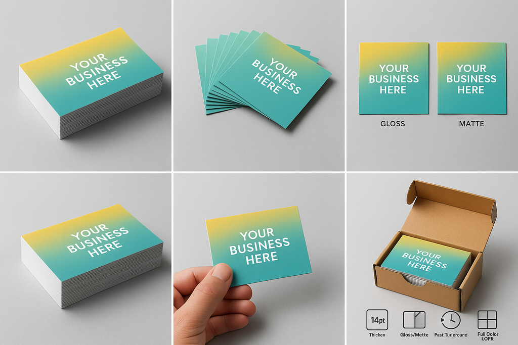Business Cards — Profit Maximizer 14pt Niagara Stands Out