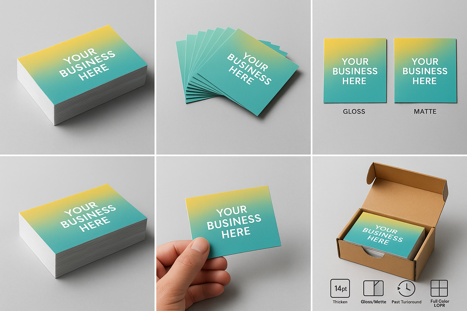 Business Cards — Profit Maximizer 14pt Niagara Stands Out