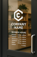 Business Hours – Custom Window Decal