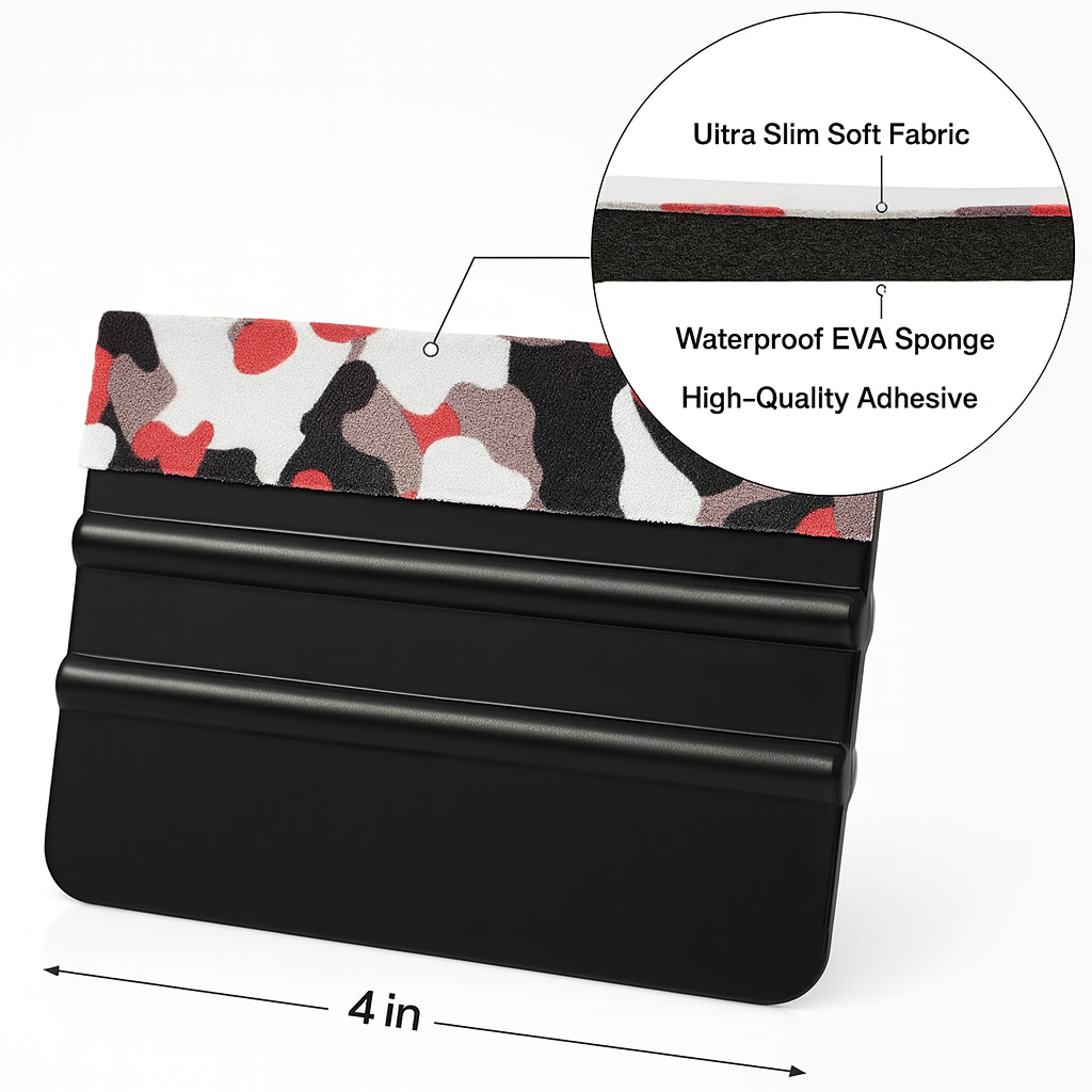 Felt‑Edge Vinyl Squeegee (4″, Camo) Niagara Stands Out