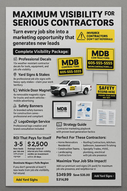 Contractor Visibility Kit - Professional Branding & Signage | Niagara Falls Region Niagara Stands Out