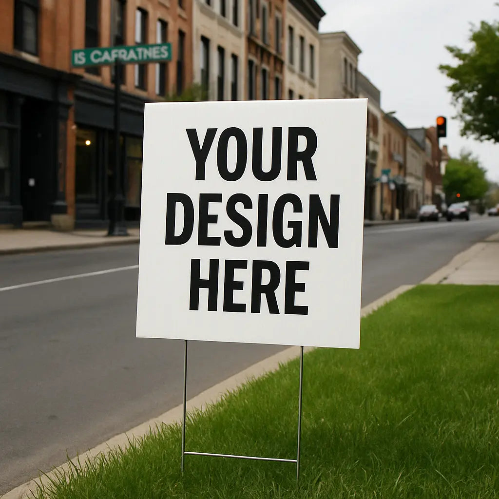 Custom Yard Signs | Coroplast Signs with H-Stakes | Real Estate & Business Signs Niagara Stands Out