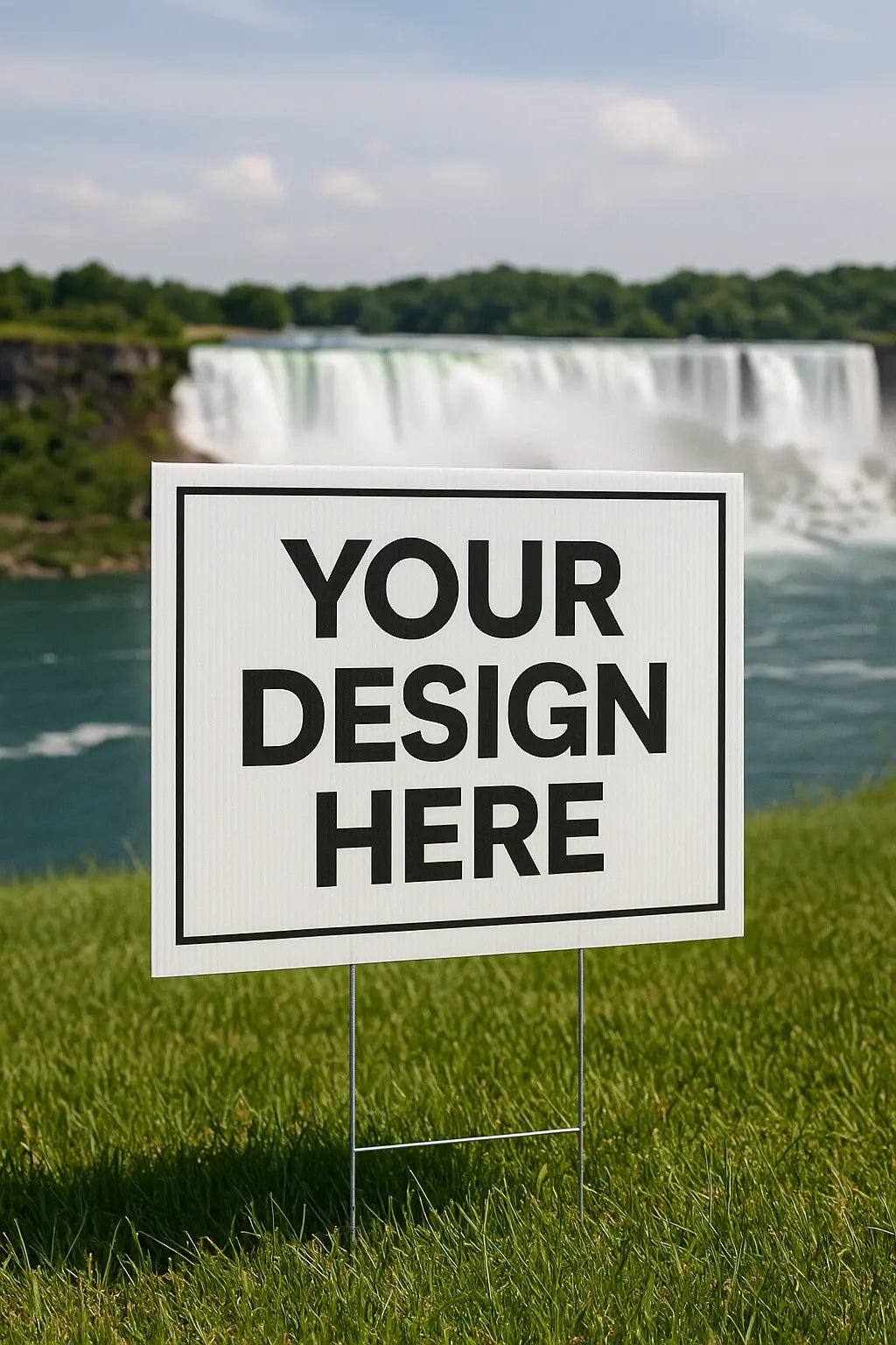 Professional yard signs Niagara Falls - custom coroplast lawn signage with heavy-duty stakes