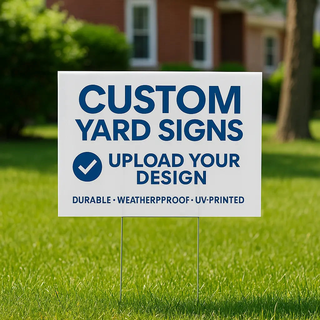 Custom coroplast lawn signs bulk packs