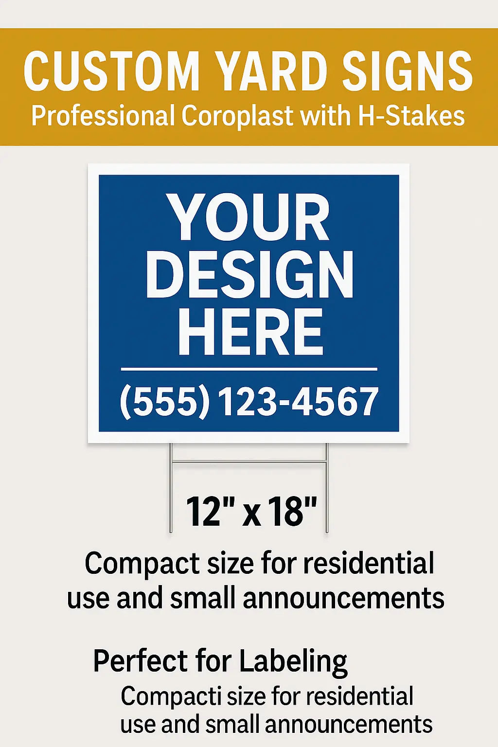 Custom Yard Signs | Coroplast Signs with H-Stakes | Real Estate & Business Signs Niagara Stands Out