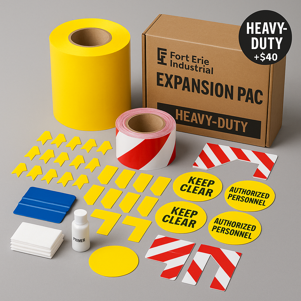 Warehouse Floor Safety & Aisle Marking Pack | CSA Compliant | Industrial Floor Tape Canada Niagara Stands Out