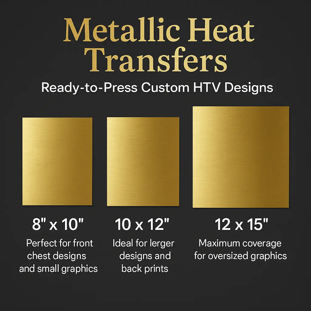 Metallic Heat Transfers | Ready to Press HTV | Custom Designs Niagara Stands Out