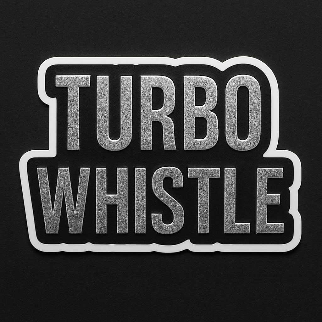metallic turbo whistle vinyl sticker