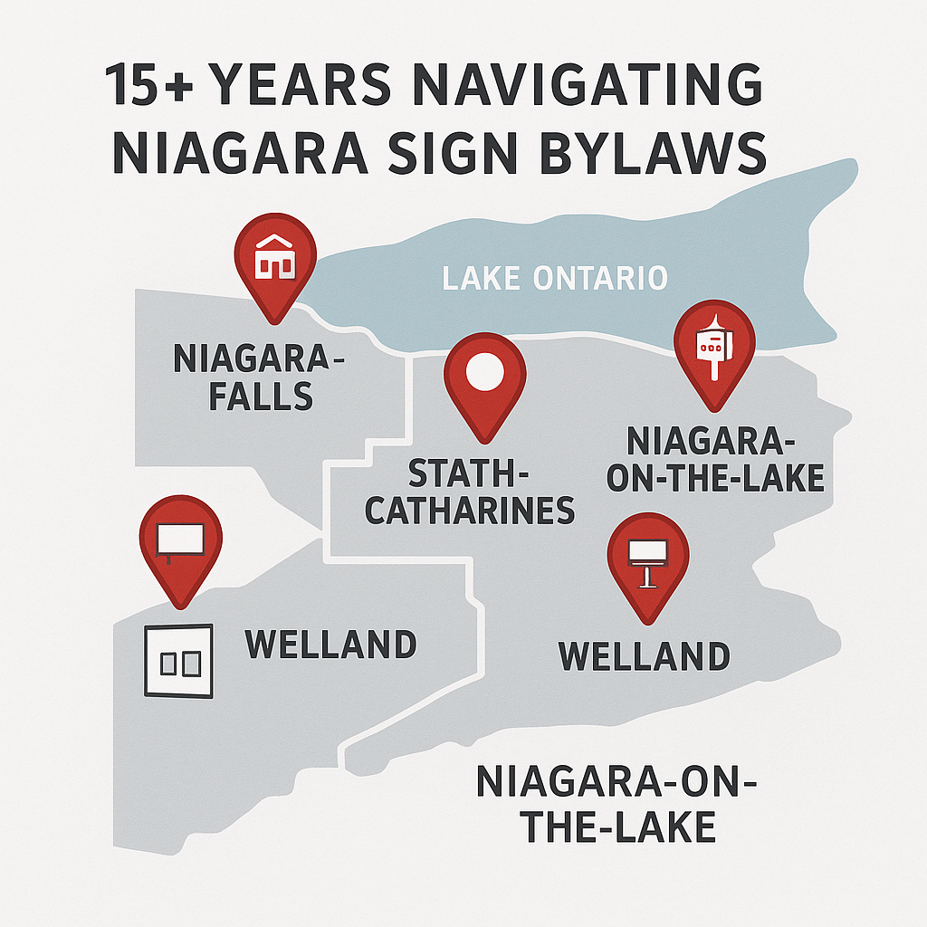 Permit-Ready Business Signs Niagara | Municipal Approvals Guaranteed | Heritage District Specialists Niagara Stands Out