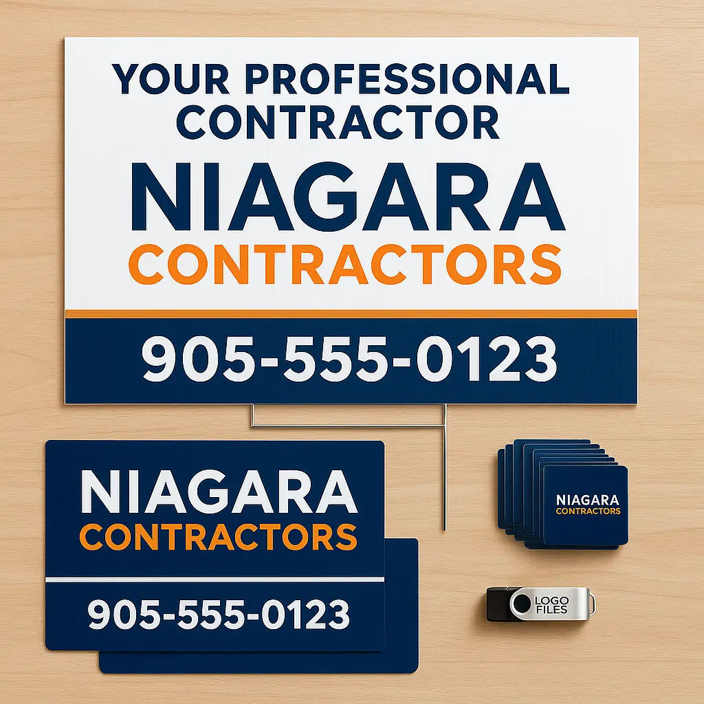 Complete Contractor Branding Package - Professional Marketing Bundle Niagara Stands Out