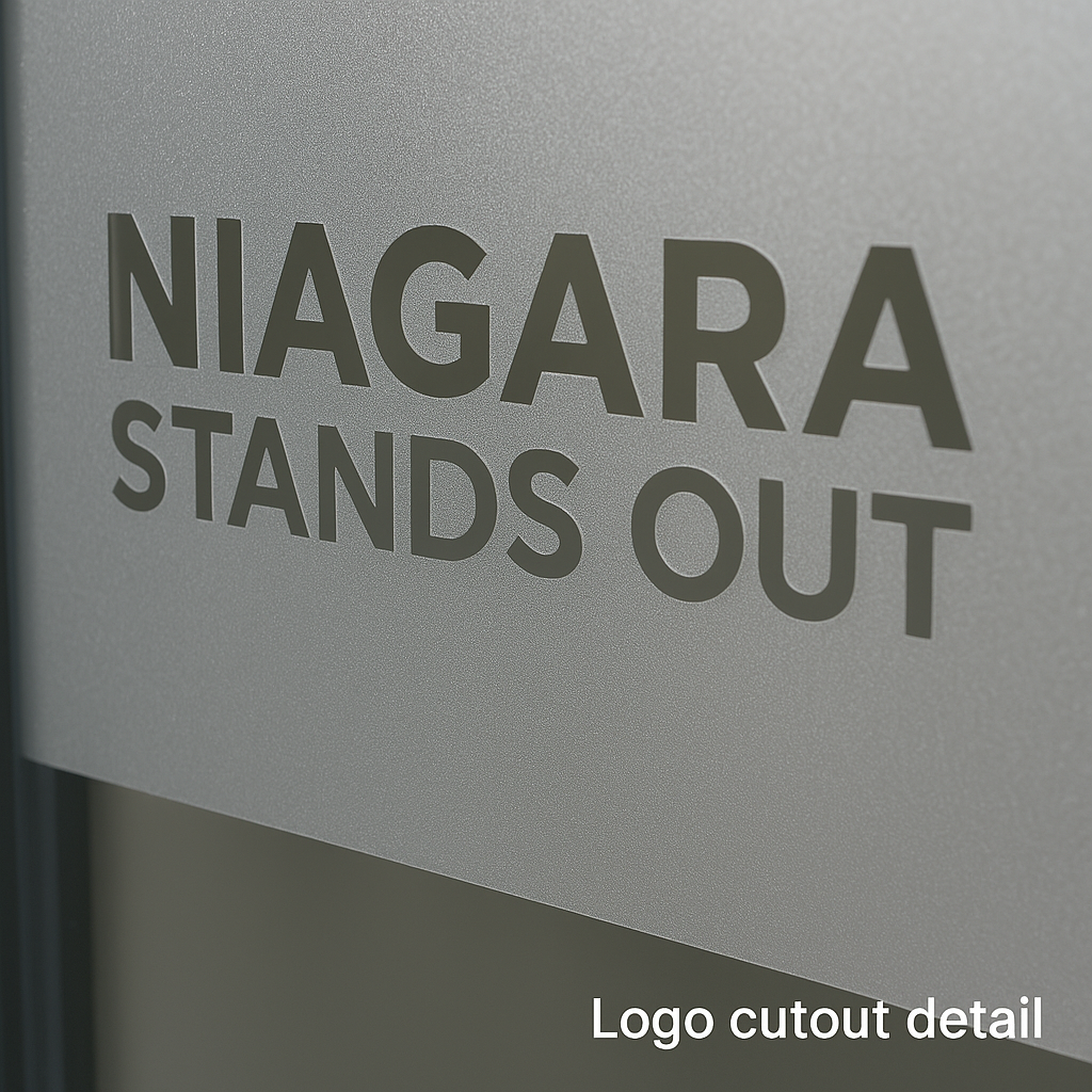 Frosted Privacy Window Film — Measured & Installed (St. Catharines) Niagara Stands Out