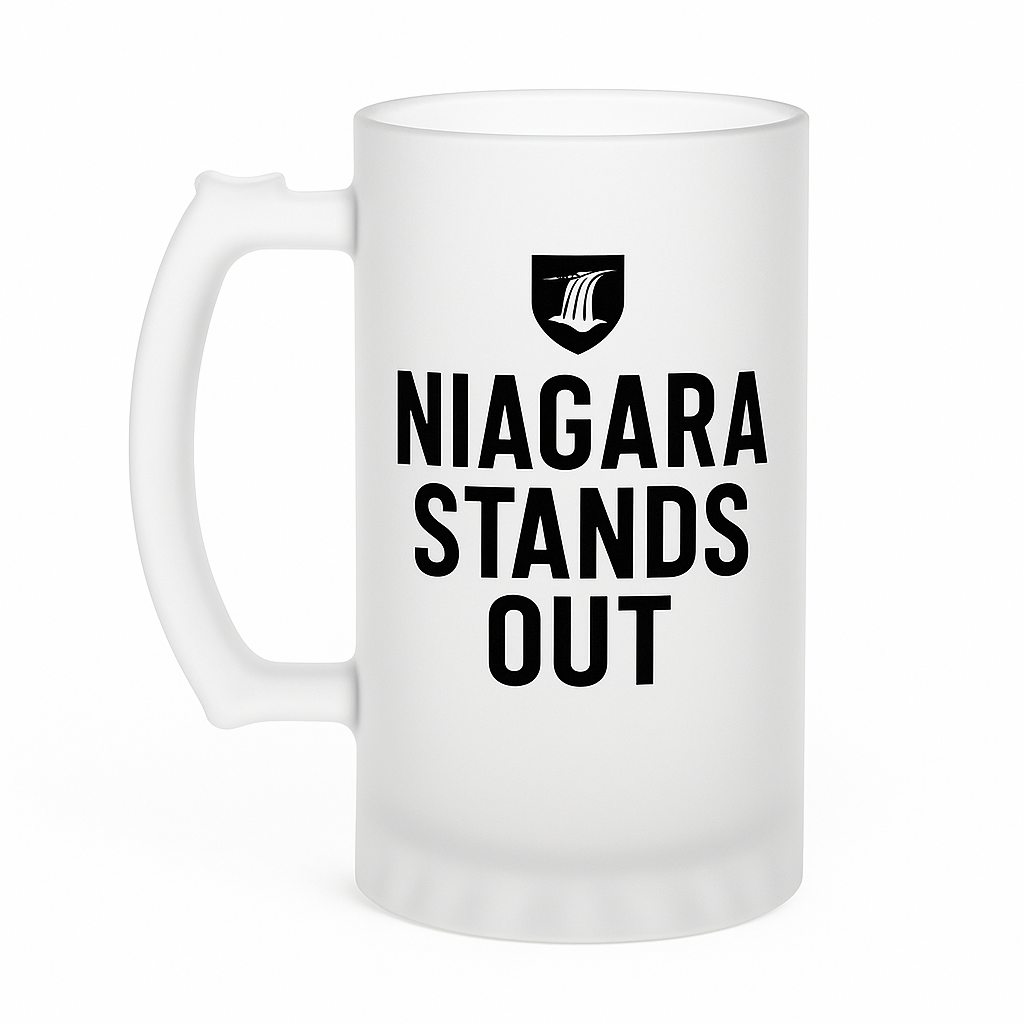 16oz Frosted Beer Mug — Custom Print Niagara Stands Out