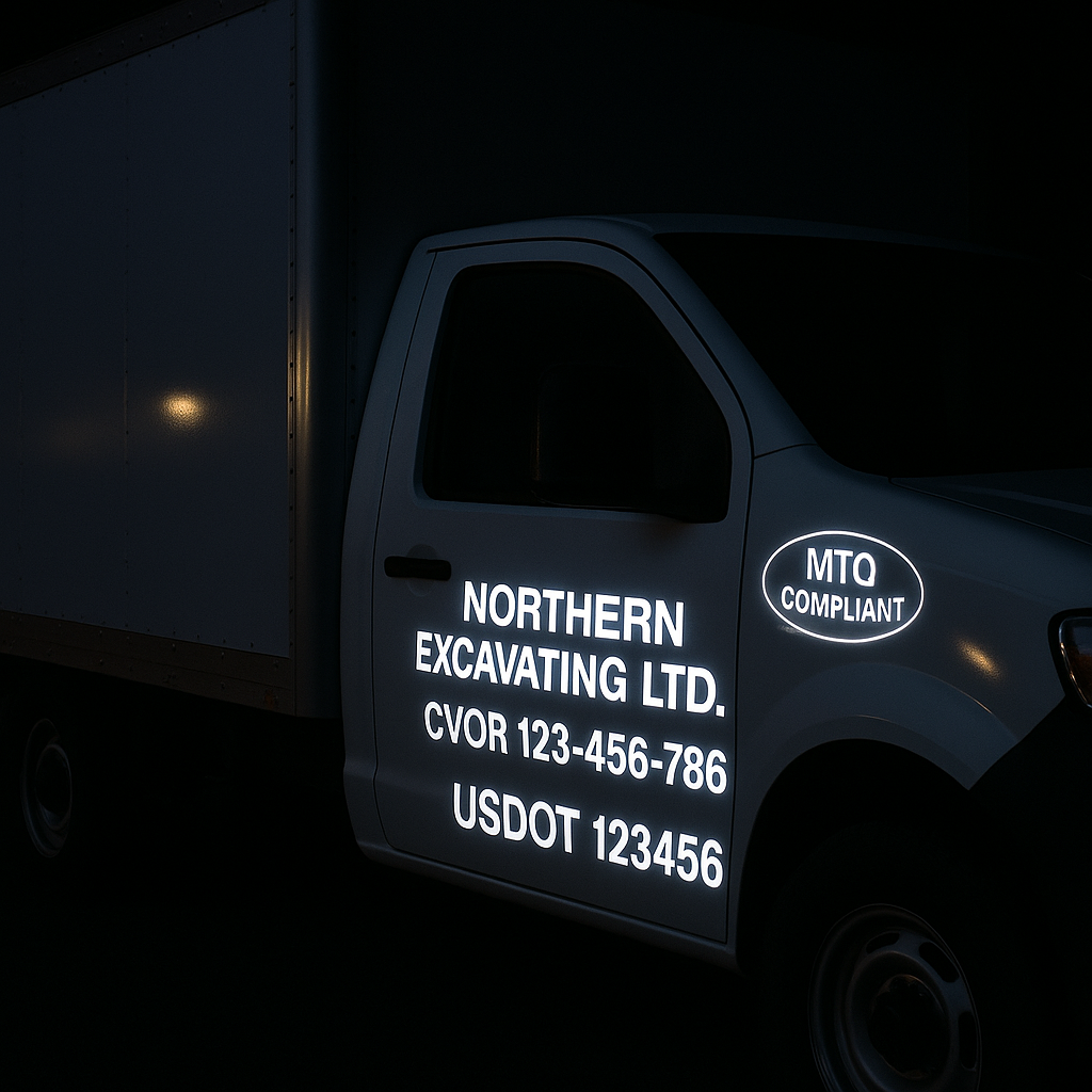 CVOR & Truck Numbers — Ontario & USDOT Door Decals Niagara Stands Out