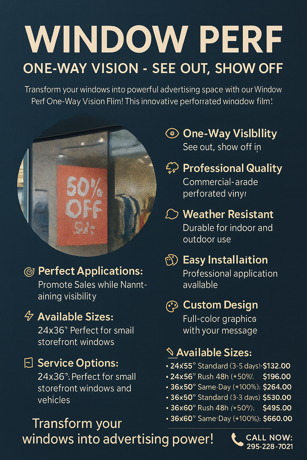 Window Perf — One-Way Vision Niagara Stands Out