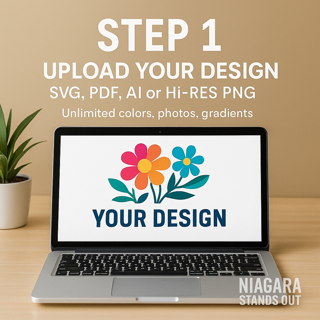 Custom Printed Decal (Laminated) — Fixed Sizes Niagara Stands Out