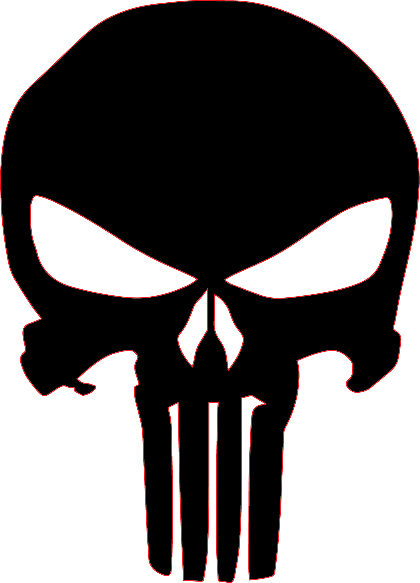 Punisher Skull — Tactical Matte Black Vinyl Decal (Multiple Sizes, Matte/Gloss) Niagara Stands Out