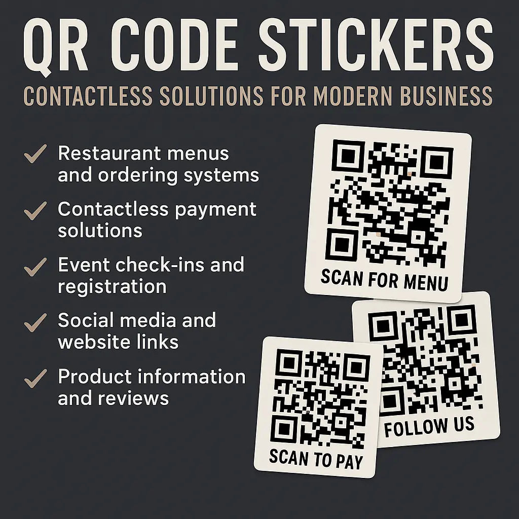 QR Code Stickers | Contactless Payment & Menu Solutions | Restaurant QR Codes Niagara Stands Out
