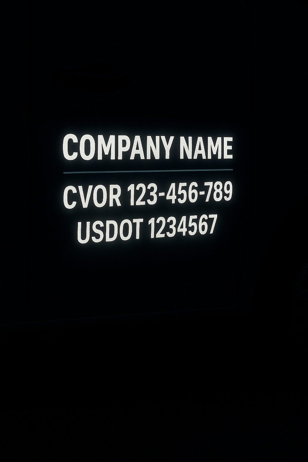 CVOR & USDOT Truck Door Decals — 24h Pickup Niagara Stands Out