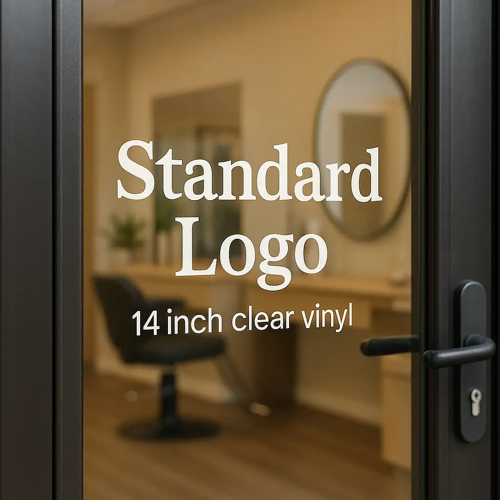 Custom Door & Window Decals – Up to 20″ Wide (White or Clear Vinyl) Niagara Stands Out