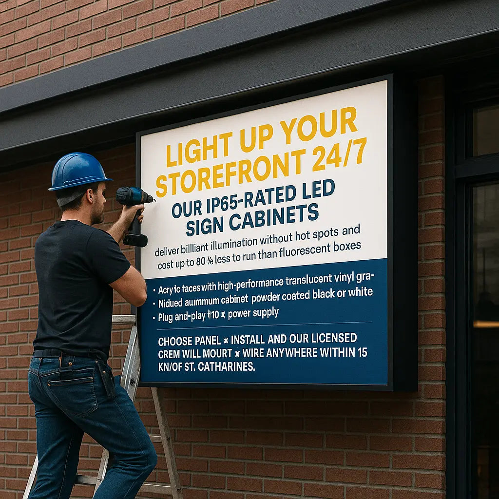 LED Backlit Sign Cabinets – Fabricated & Installed in Niagara Niagara Stands Out