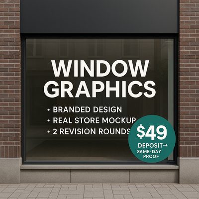 Free Proof Deposit — Storefront/Window Graphics (Niagara) Niagara Stands Out