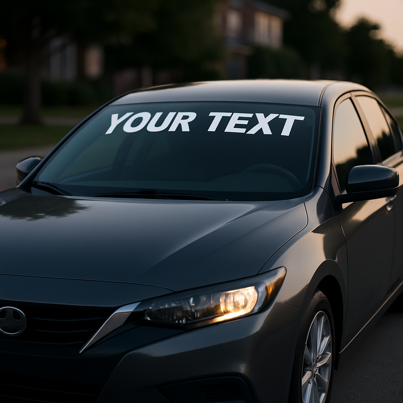 Custom Windshield Decal — Personalized Vinyl Lettering (Cars & Trucks) Niagara Stands Out