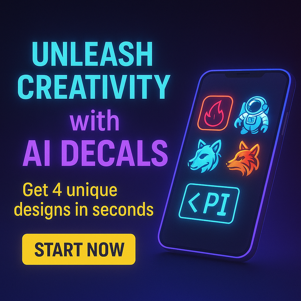 AI Decal Generator | Create Custom Stickers with AI Instantly