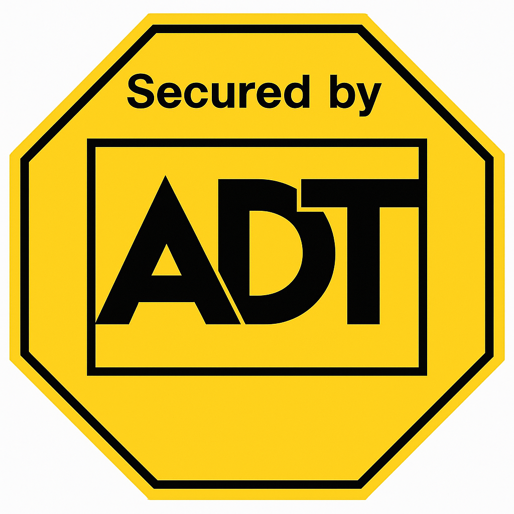 Yellow ADT-Style Security Decal