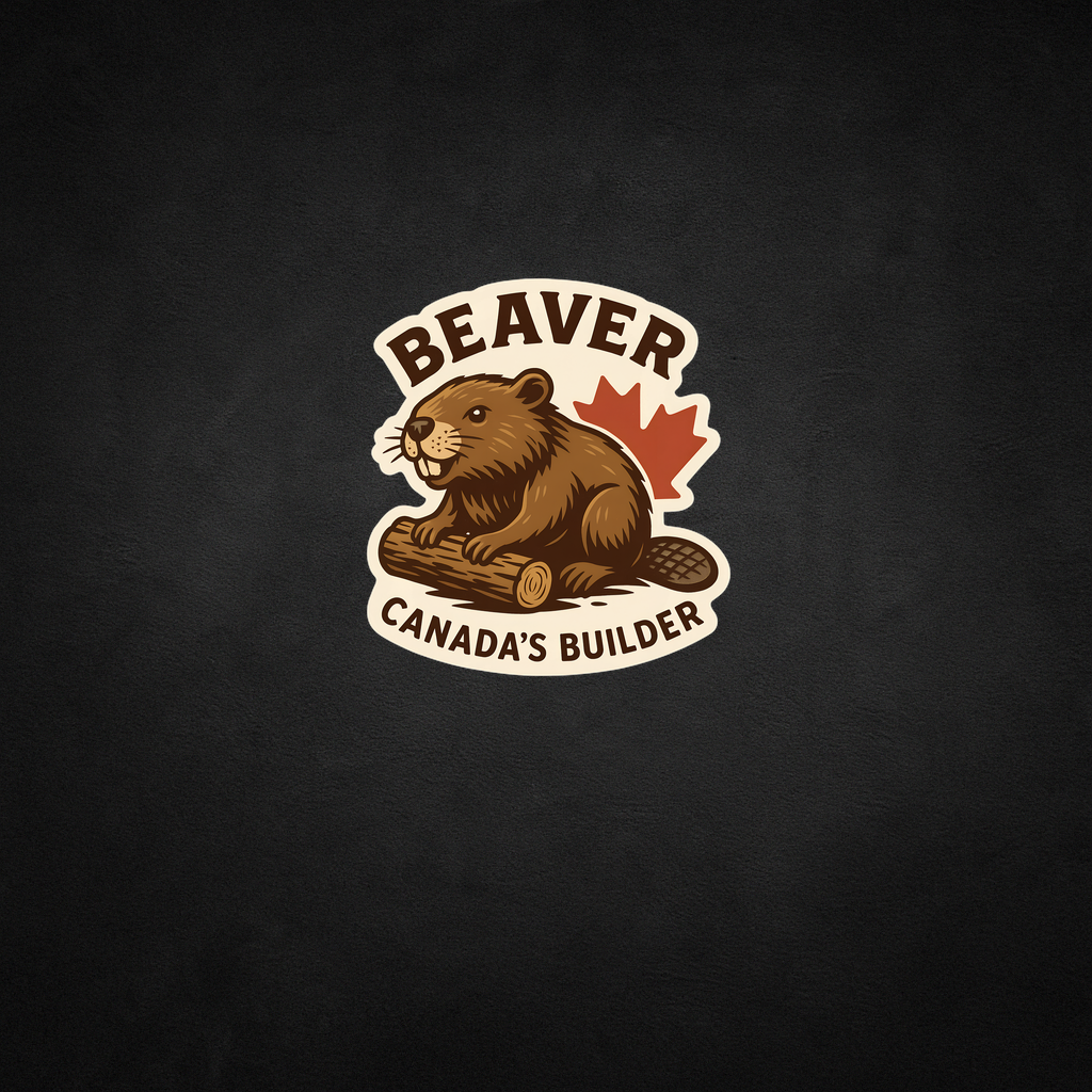 Beaver Canada Wildlife Sticker – Niagara Stands Out