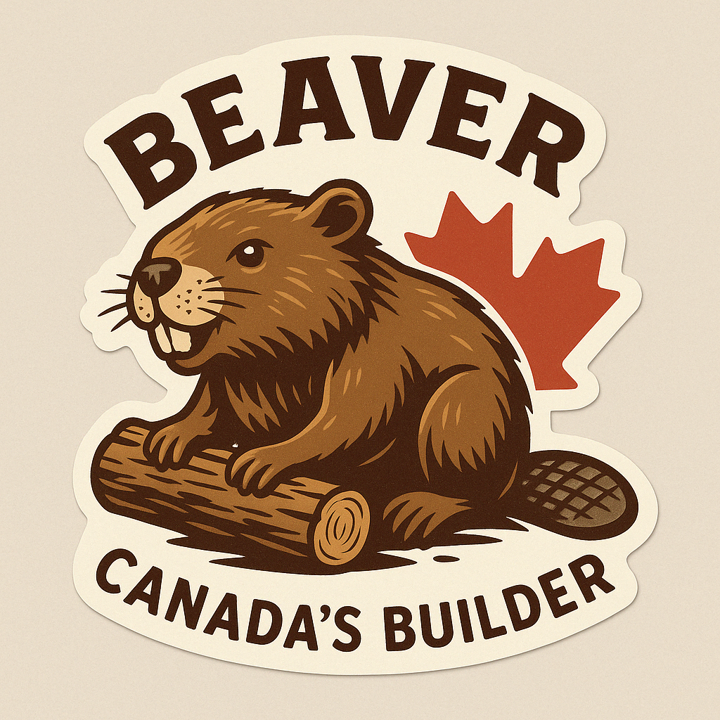Beaver Canada Wildlife Sticker – Niagara Stands Out