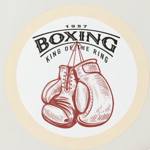Image of 1957 Boxing King Vinyl Decal - Vintage Boxing Wall Art for Gym & Home