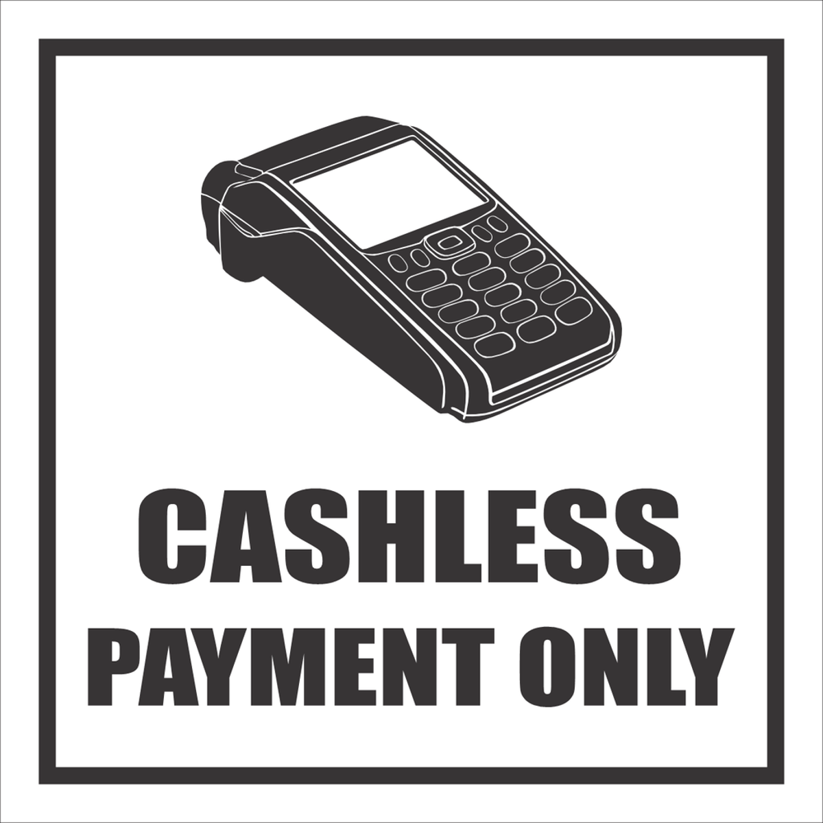 CASHLESS PAYMENT ONLY — Durable Vinyl Storefront Decal (Canada) Niagara Stands Out