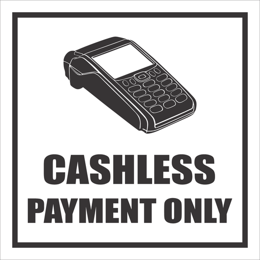 CASHLESS PAYMENT ONLY — Durable Vinyl Storefront Decal (Canada) Niagara Stands Out