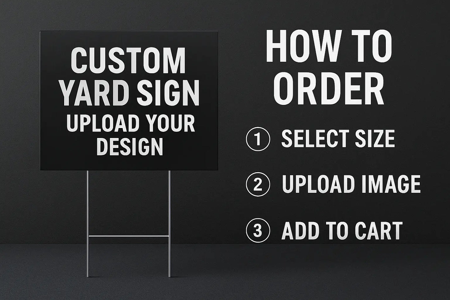 Custom business yard signs - branded coroplast signage with company logos for outdoor marketing
