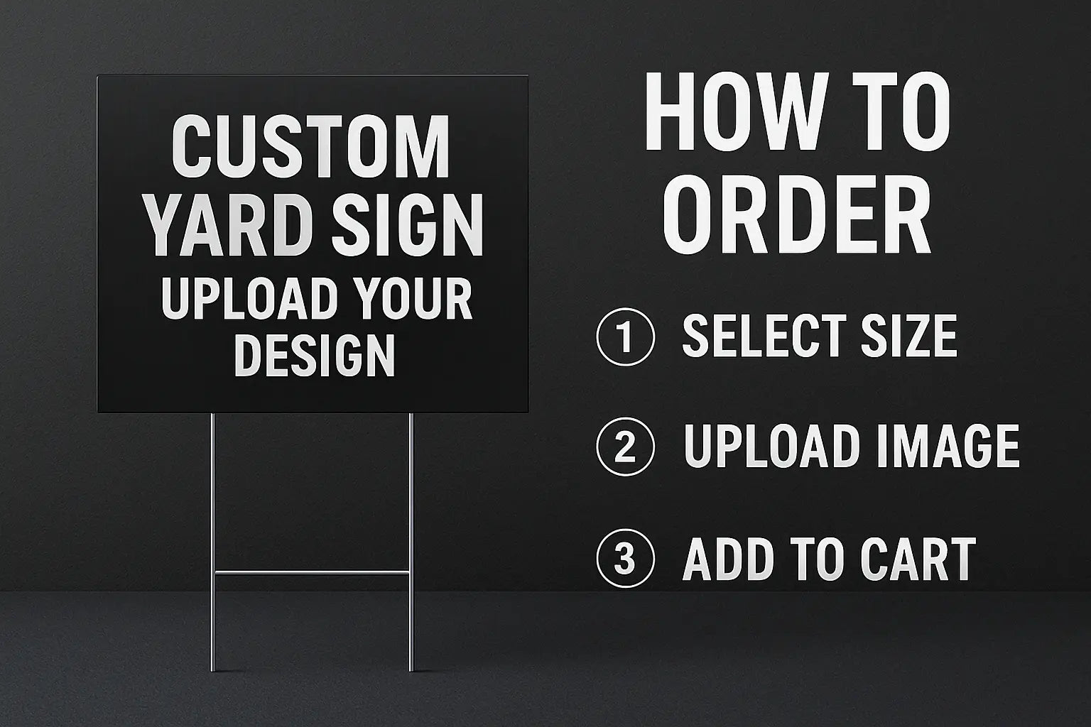 Custom business yard signs - branded coroplast signage with company logos for outdoor marketing
