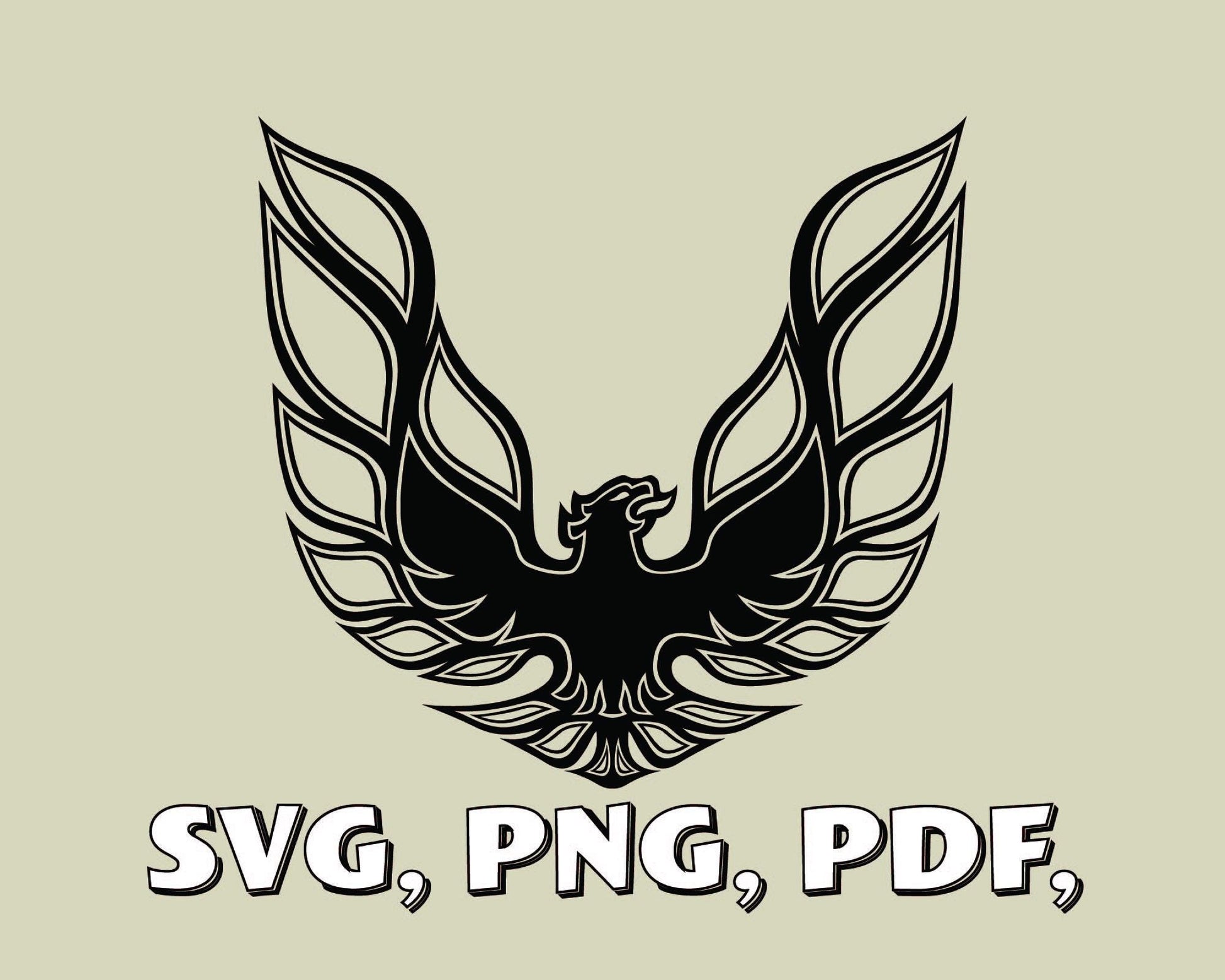 Phoenix Firebird SVG - Digital Download for Cricut & Silhouette, vector graphic design with flames and wings on a phoenix bird