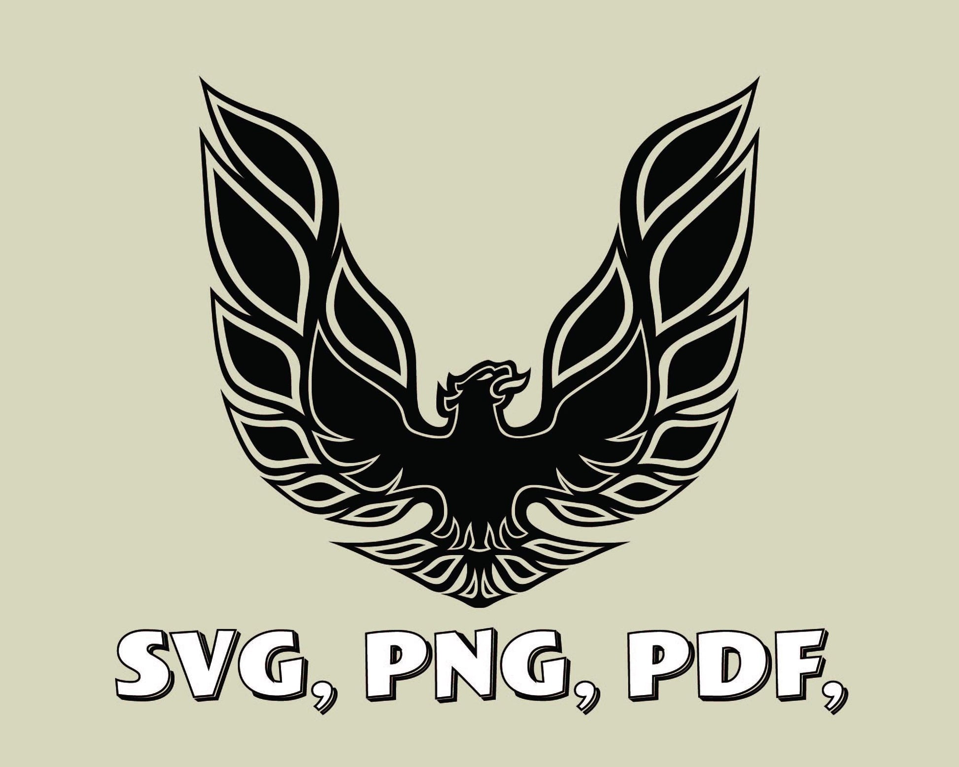 Phoenix Firebird SVG  Digital Download for Cricut & Silhouette  Bold Car Decal, T-Shirt, and Craft Design File