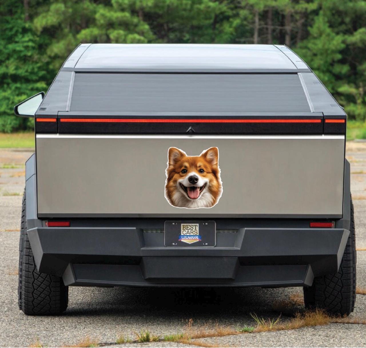 Custom Dog Face Reflective Vinyl Decal | Waterproof Pet Sticker