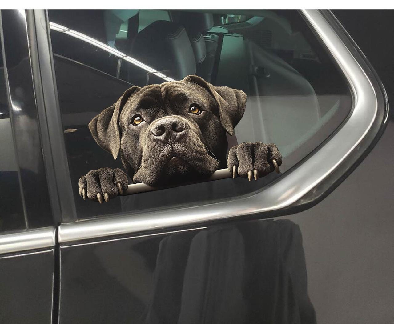 Peeking Dog Vinyl Decal | Waterproof Car Sticker for Dog Lovers